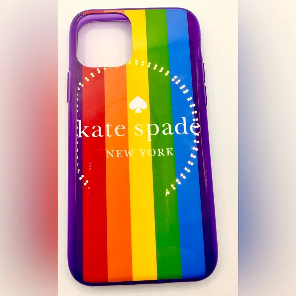 Kate Spade iphone 11/11 PRO Rainbow case multicolor, NWOT, Protective Case